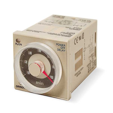 Single Function Time Delay Relay, Square, Off Delay, 1 Functions 120V AC, DPDT MPN:H3CR-H8L-AC100120M