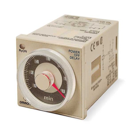 Single Function Time Delay Relay, Square, Off Delay, 1 Functions 120V AC, DPDT MPN:H3CR-H8L-AC100120S