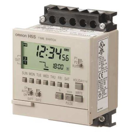 Electronic Timer, Light Gray, Plastic MPN:H5S-WFB2