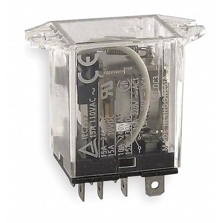 Flange Relay, 12VDC, 8 Pins, 15A @ 120V AC MPN:LY1F-DC12