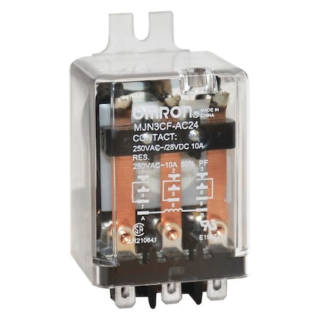 Flange Relay, 24VAC, 11 Pins, 10A @ 240V AC MPN:MJN3CF-AC24