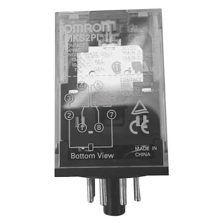 Plug-In, General Purpose Relay, Octal, 10 A, 8 Pins, Plug-in MPN:MKS2PIAC24