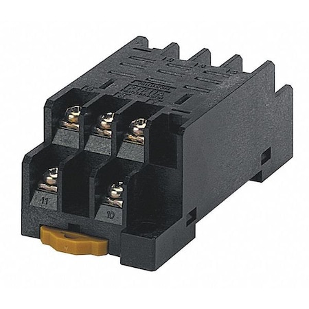 Relay Socket, Standrd, Square, 11 Pin, Screw MPN:PTF11A