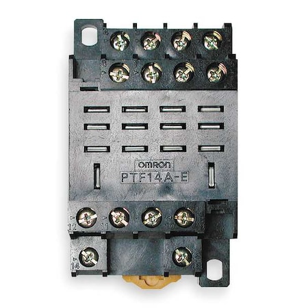 Relay Socket, Finger Safe, Square, 14 Pin MPN:PTF14A