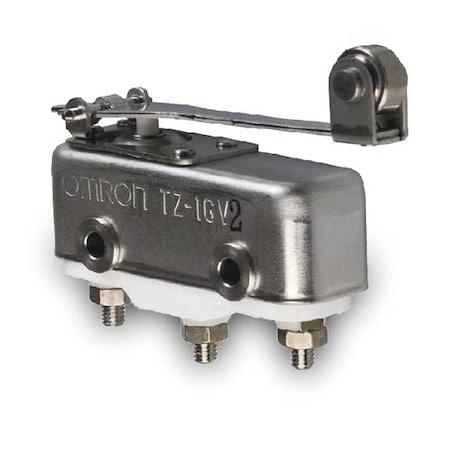 Snap Action Switch, Hinge Roller, Lever Actuator, SPDT, 1 A at 240 V AC Contact Rating MPN:TZ-1GV2