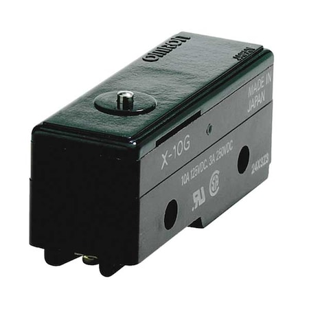 Industrial Snap Action Switch, Pin, Plunger Actuator, SPDT MPN:X-10G