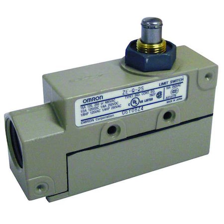 Limit Switch, Plunger, SPDT, 15A at 480V AC, Actuator Location: Top MPN:ZE-Q-2S