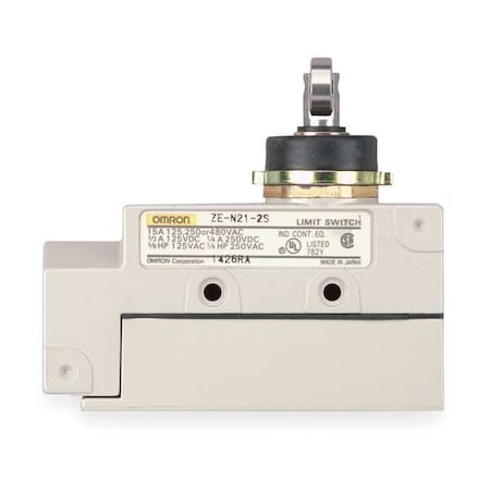 Limit Switch, Cross Roller, Plunger, SPDT, 15A at 480V AC, Actuator Location: Top MPN:ZE-Q21-2S
