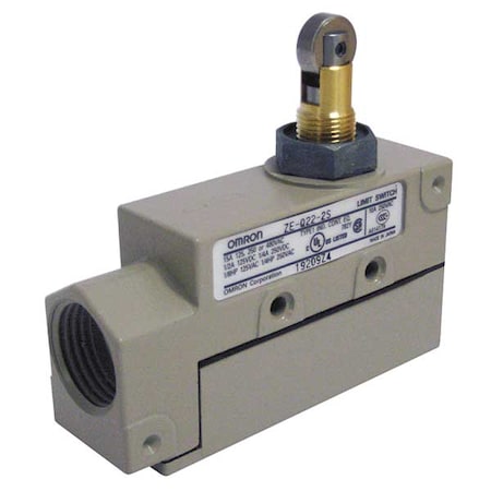 Limit Switch, Plunger, Roller, SPDT, 15A at 480V AC, Actuator Location: Top MPN:ZE-Q22-2S