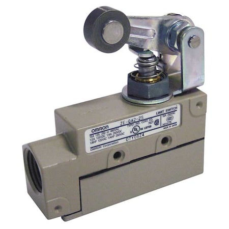 Limit Switch, Plunger, Roller Lever, SPDT, 15A at 480V AC, Actuator Location: Top MPN:ZE-QA2-2S