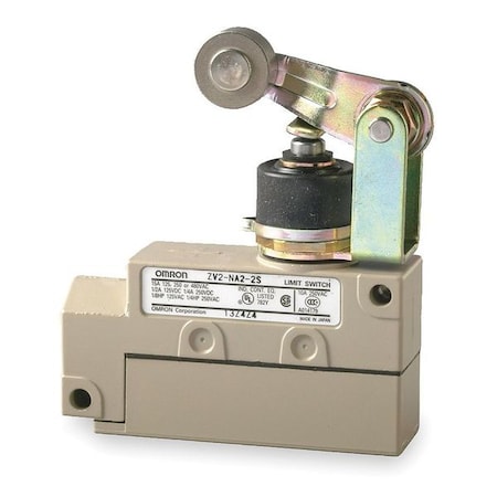Limit Switch, Plunger, Roller Lever, SPDT, 10A at 480V AC, Actuator Location: Top MPN:ZV2NA22S