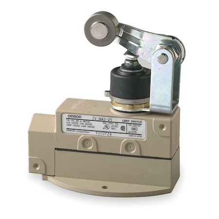 Limit Switch, Plunger, Roller Lever, SPDT, 10A at 480V AC, Actuator Location: Top MPN:ZVNA22S