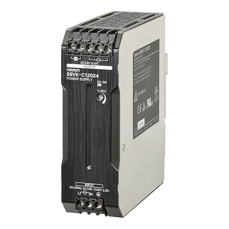 Switching Power Supply, 100/240V AC, 24V DC, 120 W, 5 A, Bracket MPN:S8VK-C12024
