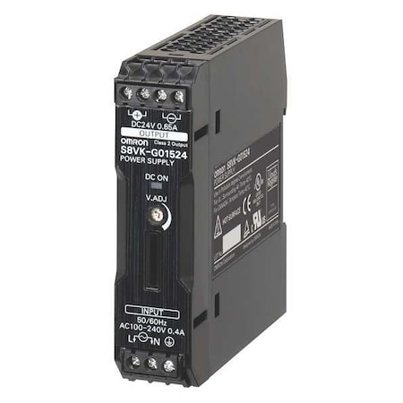 DC Power Supply, 100/240V AC, 12V DC, 30 W, 2.5 A, DIN Rail MPN:S8VK-G03012