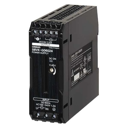 DC Power Supply, 100/240V AC, 24V DC, 120 W, 5 A, DIN Rail MPN:S8VK-G12024