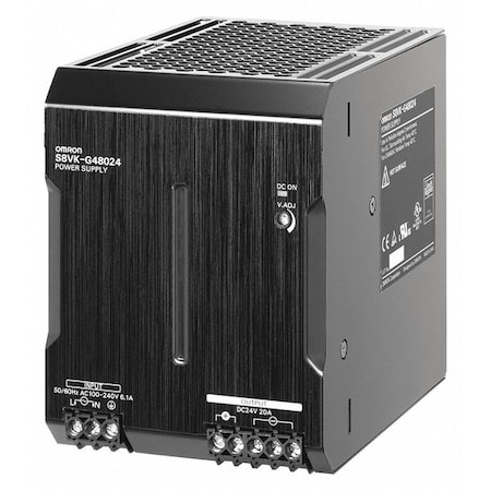 DC Power Supply, 100/240V AC, 24V DC, 480 W, 20 A, DIN Rail MPN:S8VK-G48024