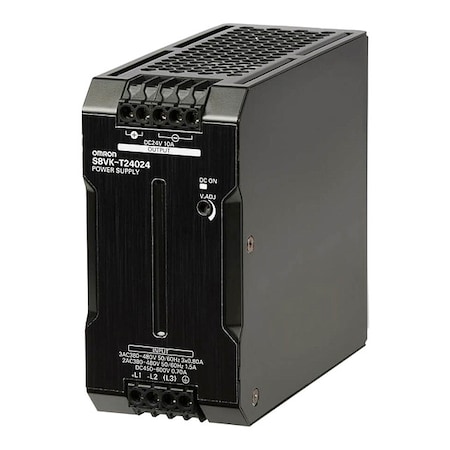 Switching Power Supply, 380/480V AC; 450/600V DC, 24V DC, 240 W, 10 A, DIN Rail MPN:S8VK-T24024