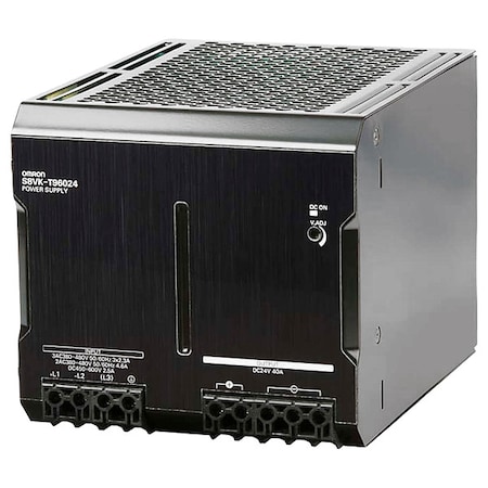 Switching Power Supply, 380/480V AC, 24V DC, 960 W, 40 A, DIN Rail MPN:S8VK-T96024