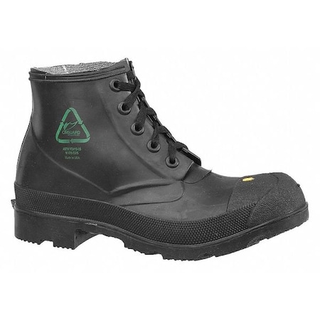Men's 6-Inch Work Boot, 6 D, Steel Toe, 6 in H, Black, 86604 MPN:8660400