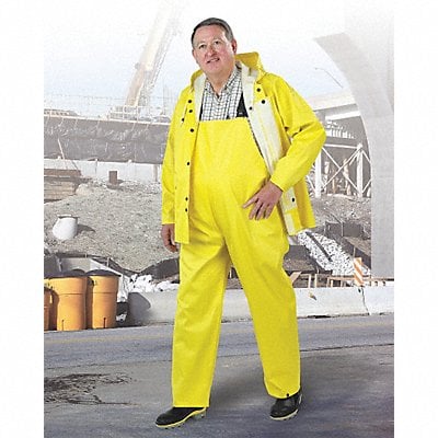 Rain Suit w/Jacket/Bib Unrated Yellow L MPN:76017 LG 00