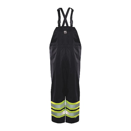 Bib Pant, Hi-Vis, Class1, 150D, Black, 2XL MPN:6323PB-XXL