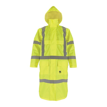 Coat, Polyester/PU, Hi-Viz, M MPN:D6323LCG-M