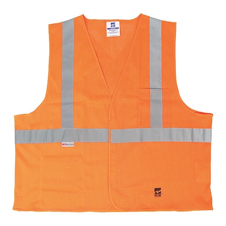 Safety Vest, Mesh, Orange, L/XL, PK25 MPN:U6105O-L/XL