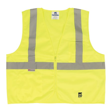 Safety Vest, Solid, Zipper, Grn, 2/3XL MPN:U6109G-2XL/3XL