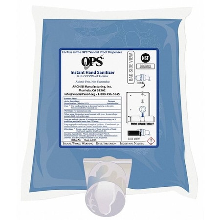 Instant Hand Sanitizer, 1000mL, Foam, PK2 MPN:1405-03G