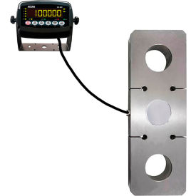 Optima OP-927 Heavy Duty Tension Hanging Scale with LED Indicator 100000 lbs x 20 lb Black OP-927-100kLED