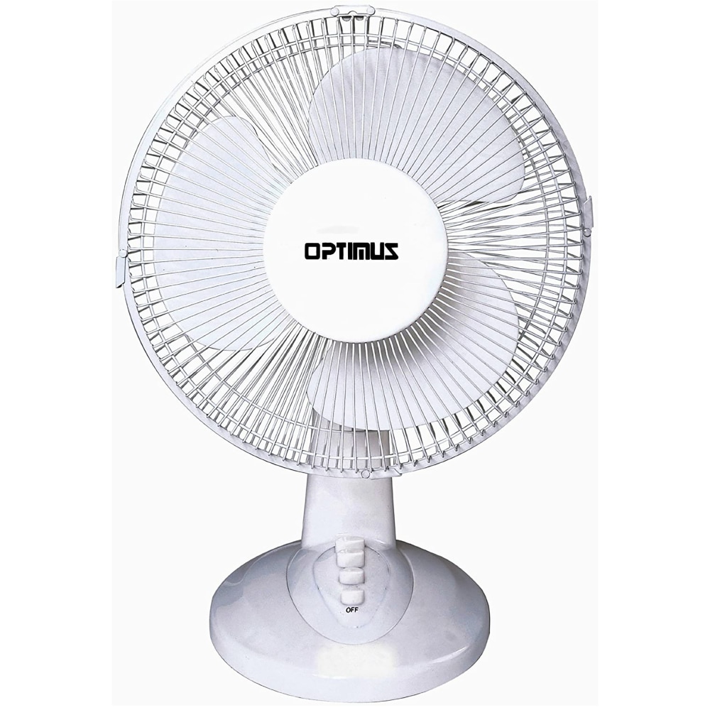 Optimus Oscillating Table Fan, 13in x 12in, White MPN:99578868M