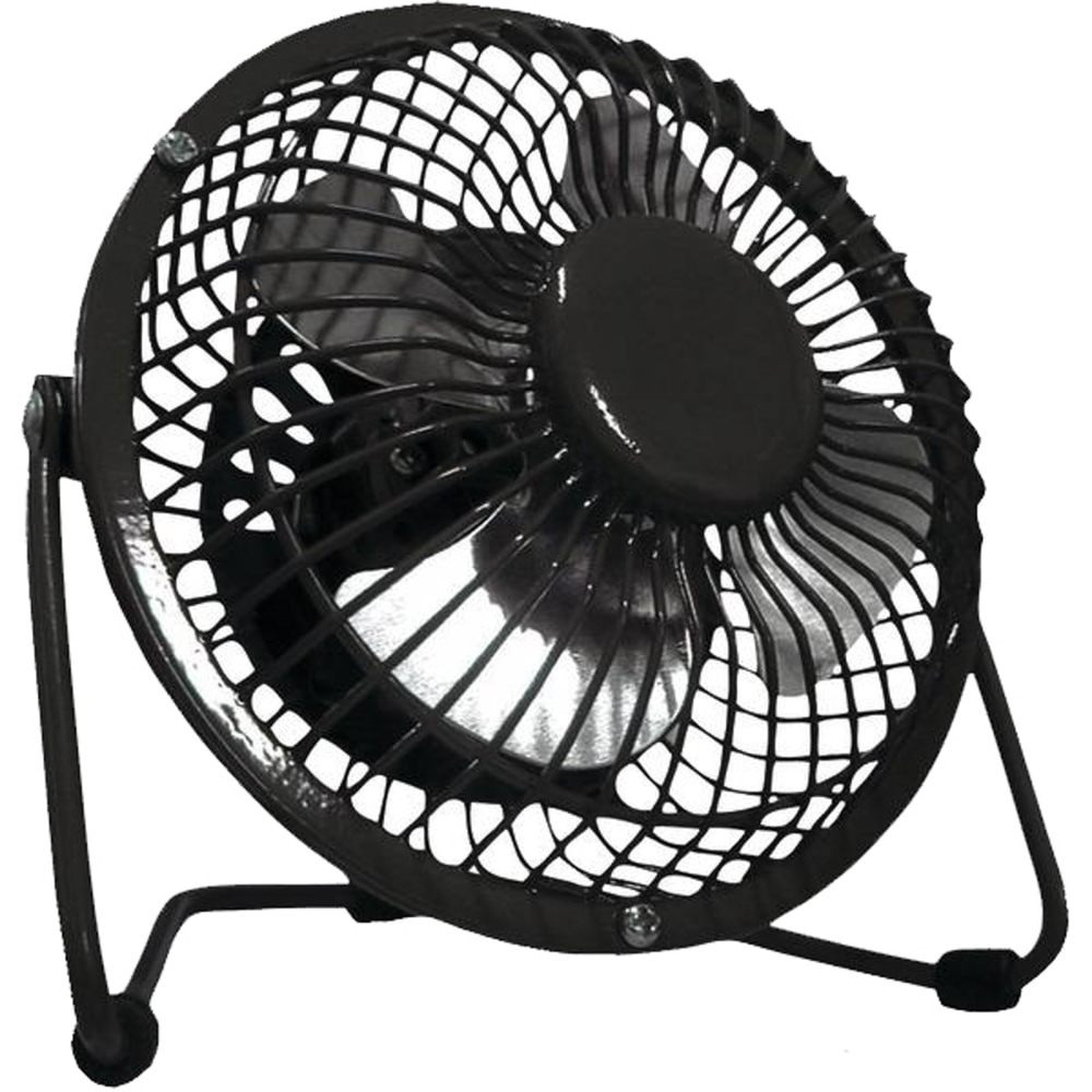 Optimus Personal Fan, 4-1/2inH x 4-7/16inW x 4inD, Black MPN:99578912M