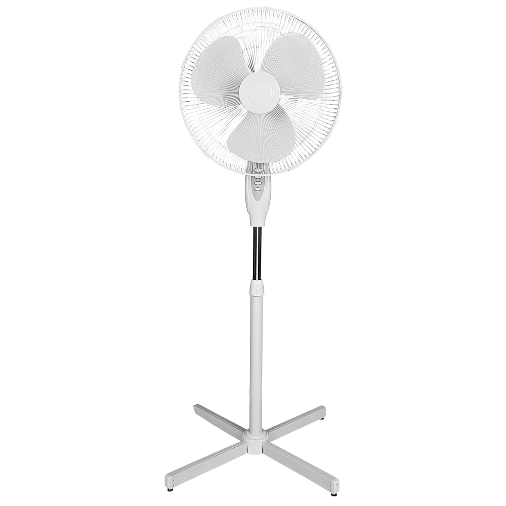 Optimus 16in Adjustable Oscillating Stand Fan, White MPN:99592741M