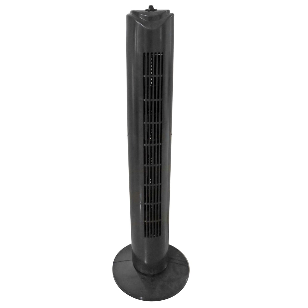 Optimus Adjustable Oscillating Tower Fan, 32inH x 6inW, Black MPN:99596403M