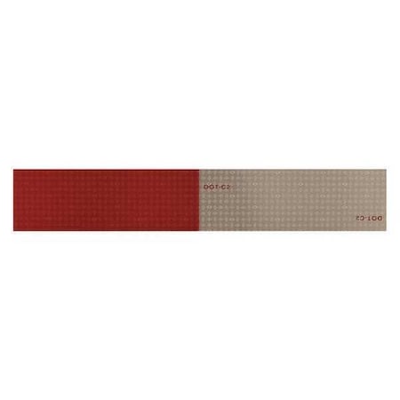 Reflective Tape, Red/White, 12 in.L, 2 in.W MPN:18359