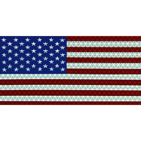 American Flag Decal, Reflect, 6.5x3.75 In MPN:18376