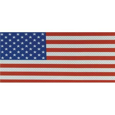 American Flag Decal, Reflect, 14x7.75 MPN:18377