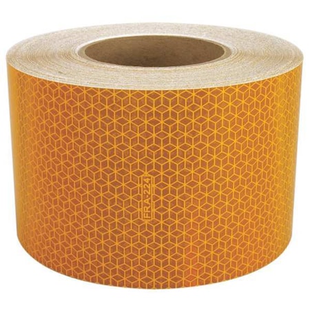 Reflective Tape, W 4 In, SB Yellow MPN:18609