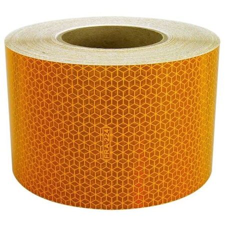 Reflective Tape, W 4 In, SB Yellow MPN:18610