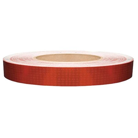 Reflective Tape, W 1 In, Red, MPN:18642