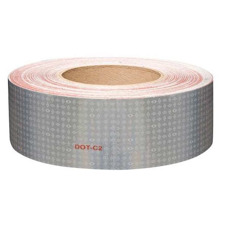 Reflective Tape, W 2 In, White MPN:18676