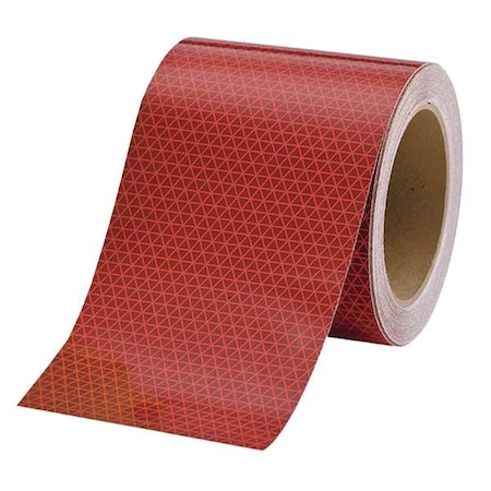 Reflective Tape, W 6 In, Red MPN:18714