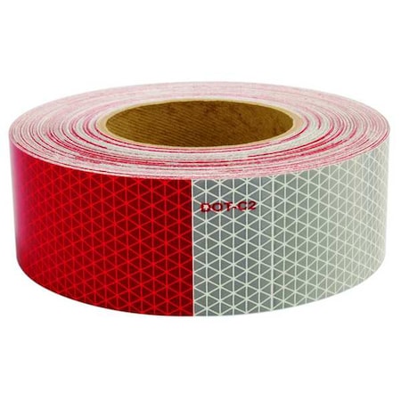Reflective Tape, W 2 In, Red/White MPN:18816