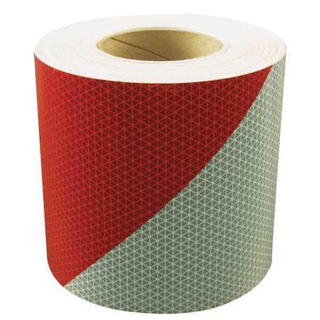 Reflective Tape, 3 in. W, Red/White MPN:18851
