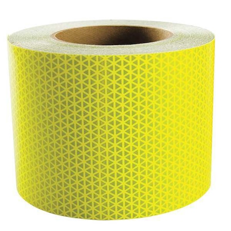 Reflective Tape, W 6 In, Lime MPN:19718