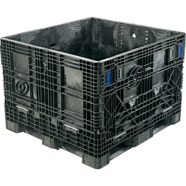 Bulk Storage Container: Polyethylene, Collapsible Bulk MPN:HDMP4845-34 BLK