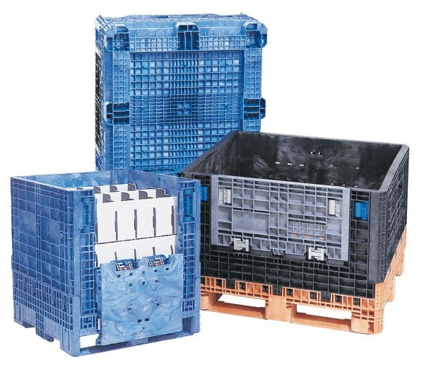 Bulk Storage Container: Polyethylene, Collapsible Bulk MPN:HDRS4845-19 Blk