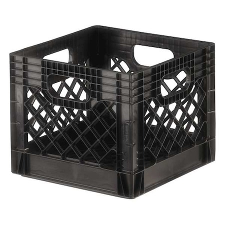 Stackable Straight Wall Tote, Black, Plastic MPN:DY16 Black