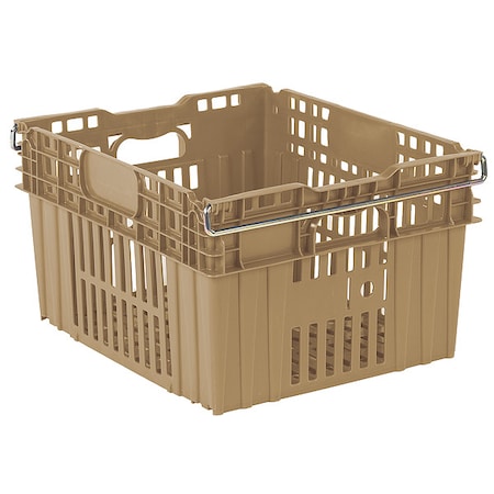 Hang & Stack Storage Bin, Plastic, Beige, 13 3/8 in H, 20 in W, 24 in L MPN:AF-21 Beige
