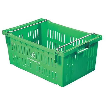 Hang & Stack Storage Bin, Plastic, Green, 10 1/4 in H, 15 3/4 in W, 23 5/8 in L MPN:AF2416-10 Green